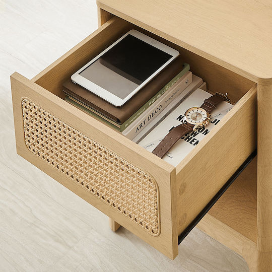 Nachttisch Holz Beige 45x40x60cm