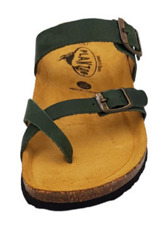 Leather Women's Flat Sandals Anatomic Apure Forest