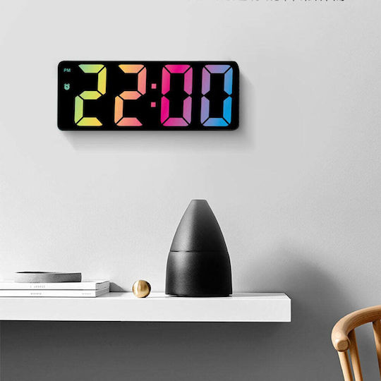 Ceas De Masă Digital Led Cu Ceas Deșteptător Negru