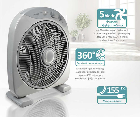 Bruno Bruno Box Ventilator 38W Lüfterdurchmesser 32cm Graue