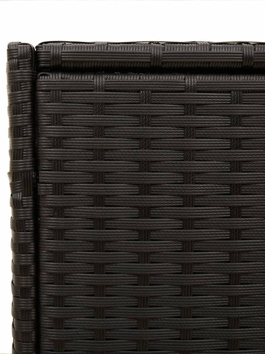 vidaXL Μπαούλο Αποθήκευσης Εξωτερικού Χώρου Rattan 283lt Μαύρο Μ127xΠ55xΥ56εκ.