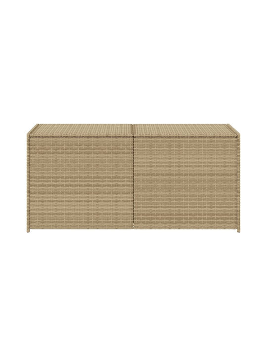 vidaXL Außenlagerbox Rattan 283Es Beige L120xB50xH56cm