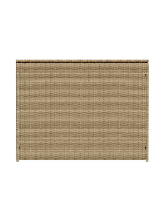vidaXL Μπαούλο Αποθήκευσης Εξωτερικού Χώρου Rattan 984lt Μπεζ Μ180xΠ90xΥ70εκ.
