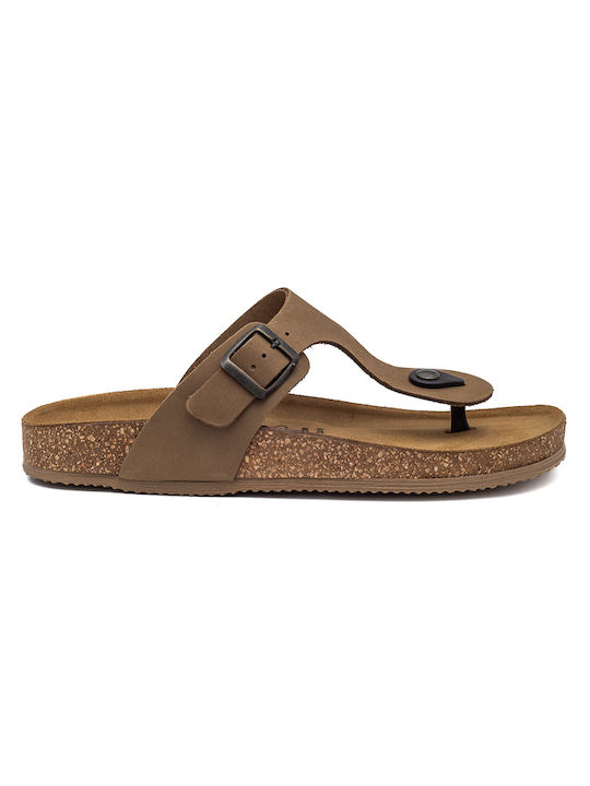 Air Anesis Women's Flat Sandals Flatforms in Brown Color