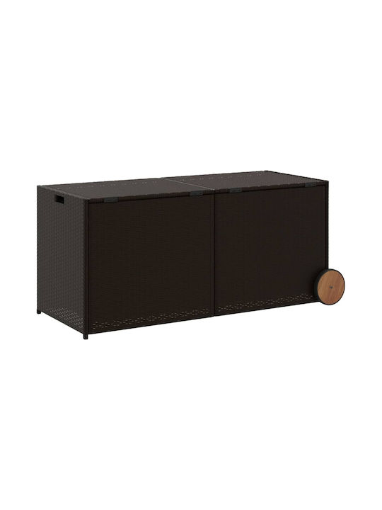 vidaXL Outdoor Storage Box 283lt Brown L127xW55xH56cm