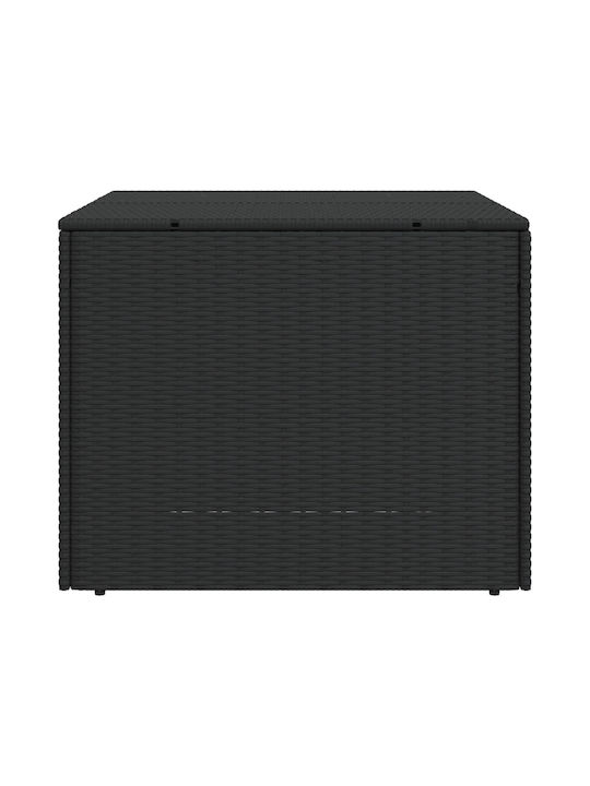 vidaXL Μπαούλο Αποθήκευσης Εξωτερικού Χώρου Rattan 291lt Μαύρο Μ80xΠ75xΥ59εκ.
