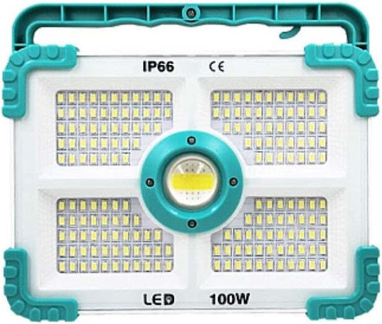 Proiector LED Solar Etanș 100W cu Fotocelul și Telecomandă IP66