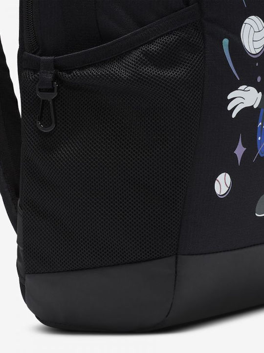 Nike Ghiozdan Școlar de Spate Scoala primara Neagră cu Suport pentru sticlă de apă 18Litri