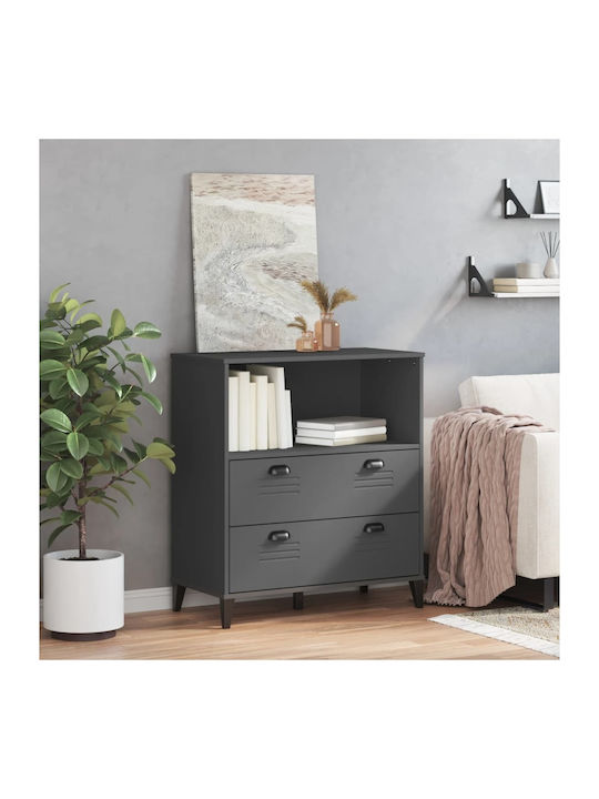 Bookcase Charcoal Grey 80x40x90cm