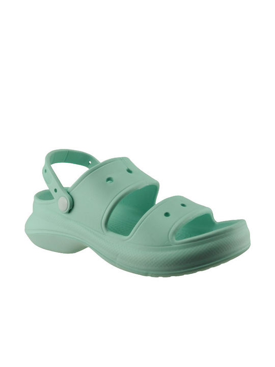 Adam's Shoes Women's Flat Sandals in Turquoise Color