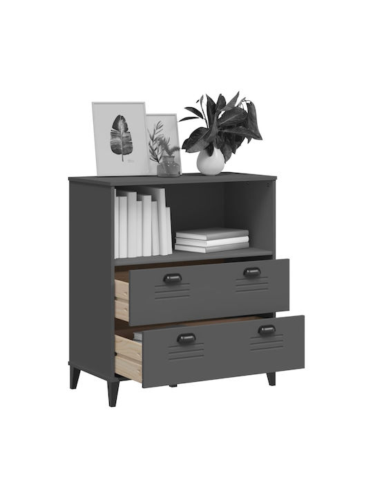 Bookcase Charcoal Grey 80x40x90cm
