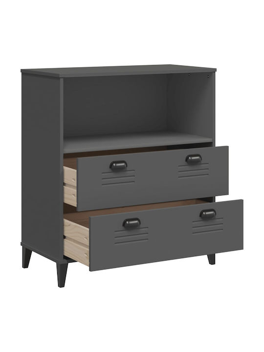 Bookcase Charcoal Grey 80x40x90cm