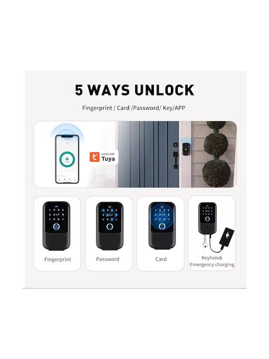 Smart Combination Key Holder with Horseshoe Metallic and Keyboard 7.2x5.2x12.2cm