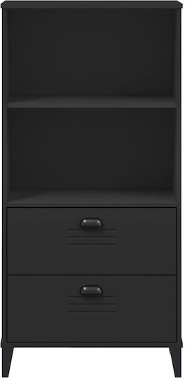 Bibliothek Schwarz 60x35x123cm