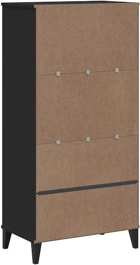 Bibliothek Schwarz 60x35x123cm