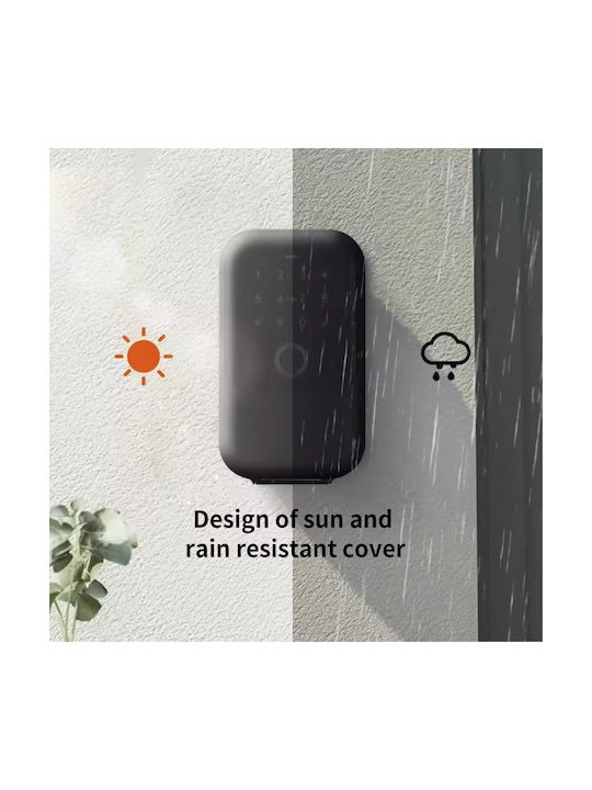 Smart Wall-Mounted Metallic Combination Key Holder With Keyboard 7.2x5.2x12.2cm