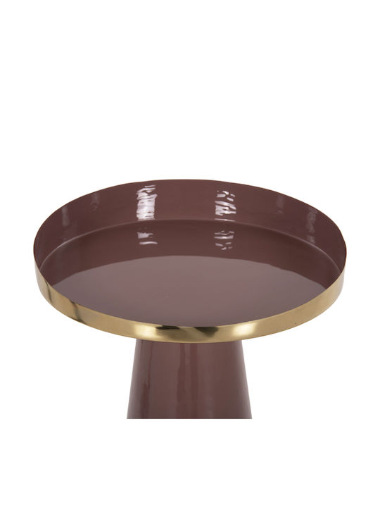 Round Side Coffee Table Latur Metal Coffee Red-Gold W30.5xL30.5xH39cm