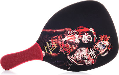 My Morseto Fashion Dead Bride Beach Racket Black 400gr with Straight Handle Red