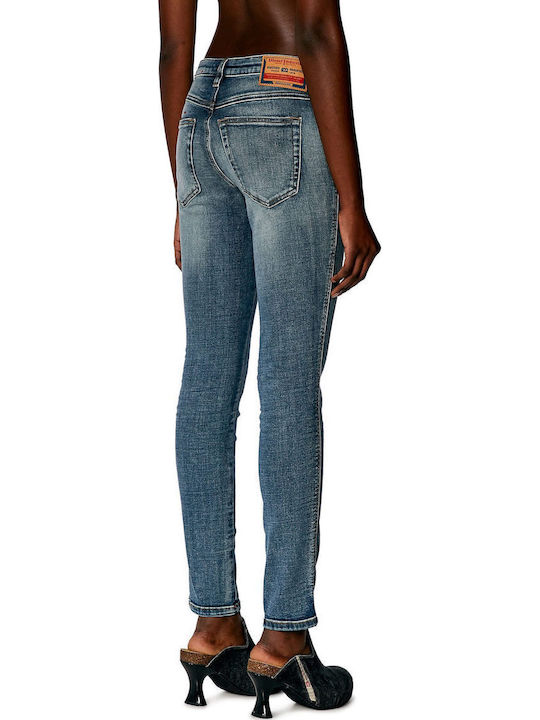2015 Babhila Women's Fabric Trousers Skinny Fit Blue