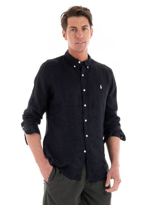Ralph Lauren Shirt Men's Shirt Linen Black