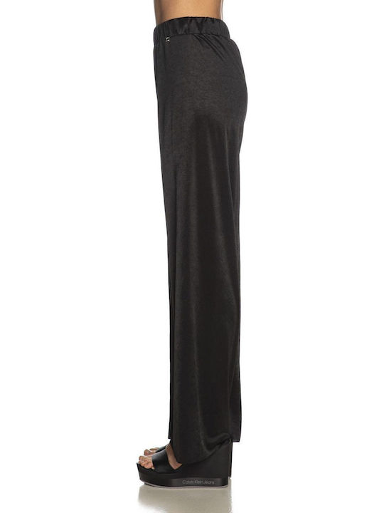 Femei Din material textil Pantaloni cu elastic Neagră
