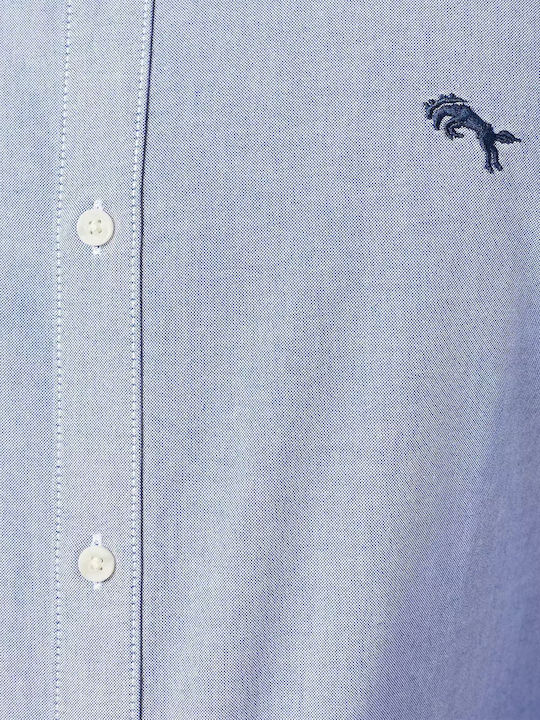 Long-sleeved Cotton Shirt Blue
