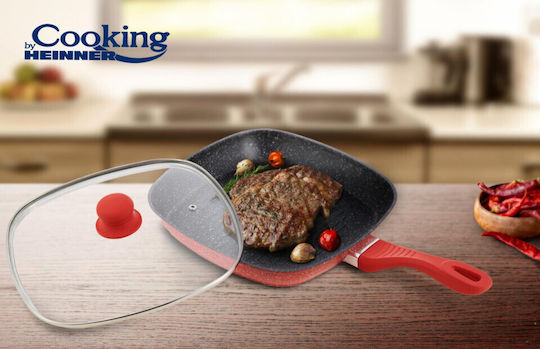 Heinner Grill With Lid made of Aluminum with Non-Stick Coating