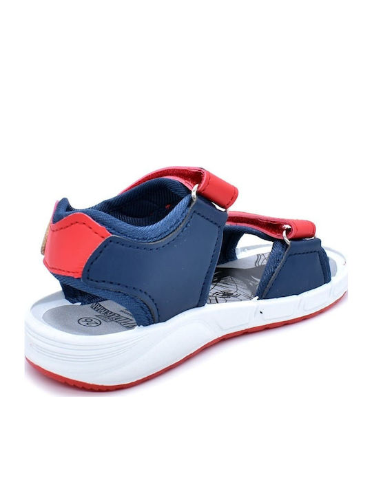 Kids' Sandals with Velcro & Lights Red