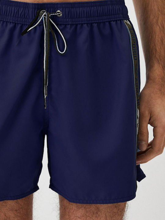 Emporio Armani Men's Swimwear Shorts Blu Navy with Patterns