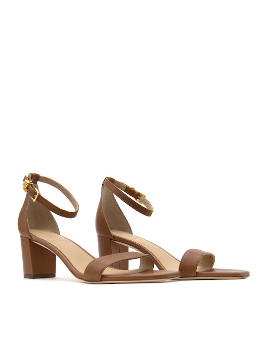 Leder Sandalen Tabac Braun