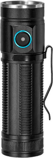 Rechargeable Flashlight LED IPX8 with Maximum Brightness 5000lm Black