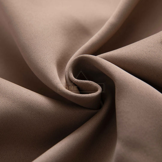 My Home Luxury Curtain With Grommets Dellia Brown 140x265cm
