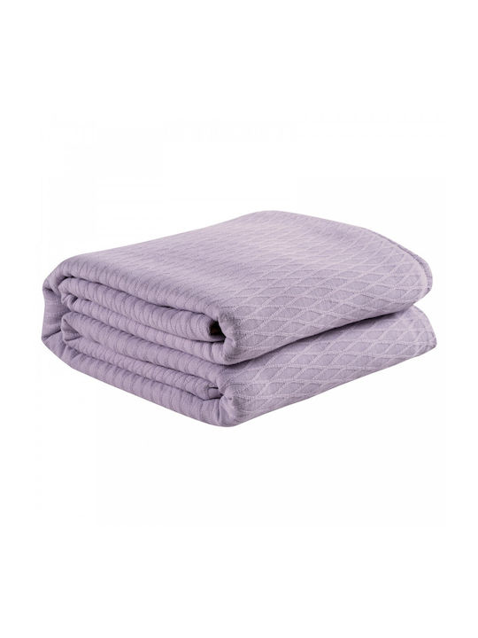 Das Home 0490 Piqué Decke Einzeln 160x240cm Flieder