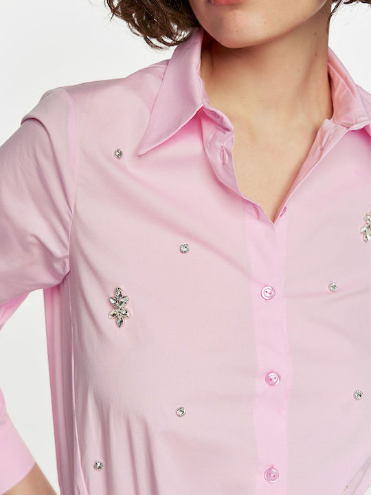 Dejavu Women's Long Sleeve Shirt Pink