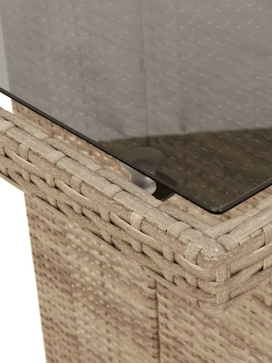 Set Sala De Mese Pentru Exterior 9 Piese Bej Cu Perne