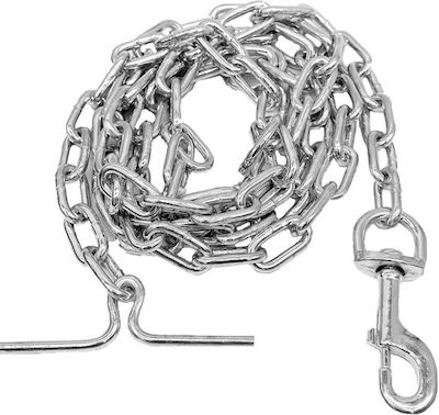 Dog Leash/Lead Chain Cresman Galvanized in Silver color 2m x 0.5cm 04254