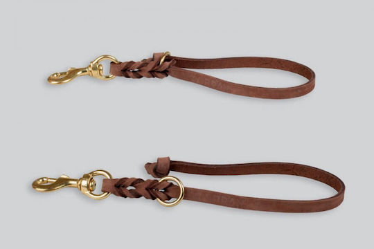 Gappay Dog Leash/Lead Leather in Brown color 20cm