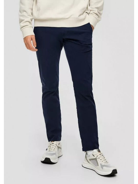 S.Oliver Men's Trousers Chino Blue Navy