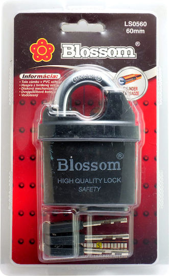 Blossom Padlock Brass with Key 50mm 1pcs