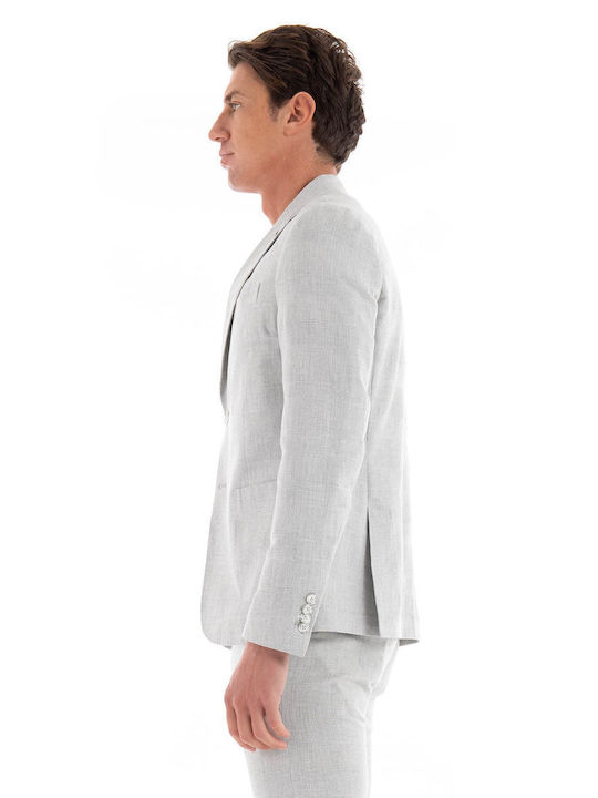 Paul Miranda Blazer Ανδρικό Σακάκι Light Grey