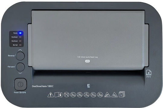 HP Καταστροφέας Εγγράφων Oneshred Cross Cut 100 Φύλλων με Κάδο 17lt