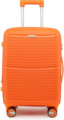 Amber Βαλίτσες Ταξιδιού Πορτοκαλί με 4 Ρόδες Σετ 3τμχ