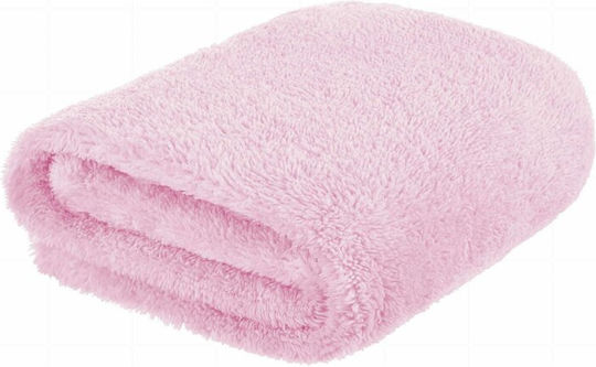 Bocioland Decke Wickeltücher für Kinderzimmer Vlies Rosa 80x100cm