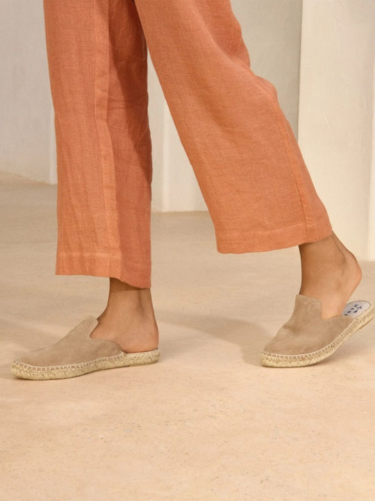 Manebi Flat Mules σε Μπεζ Χρώμα