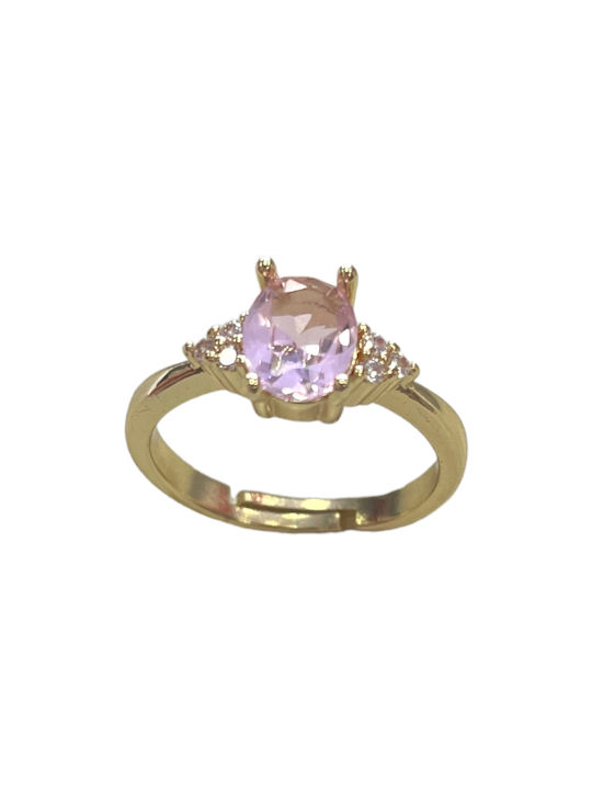 Copper ring Bo1314 Gold Pink