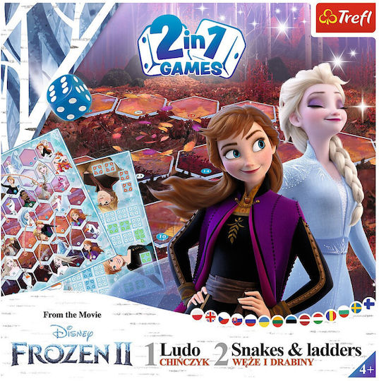 Επιτραπέζιο Παιχνίδι Frozen Ludo - Snakes & Ladders για 1-4 Παίκτες 4+ Ετών (EN) Trefl