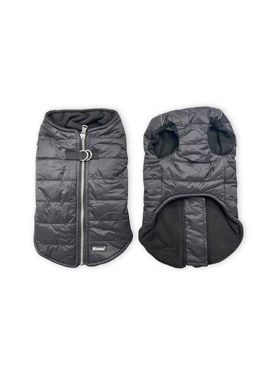 Pet Interest Zipper Vest Stars Waterproof & Windproof Dog Coat Black Medium 33cm
