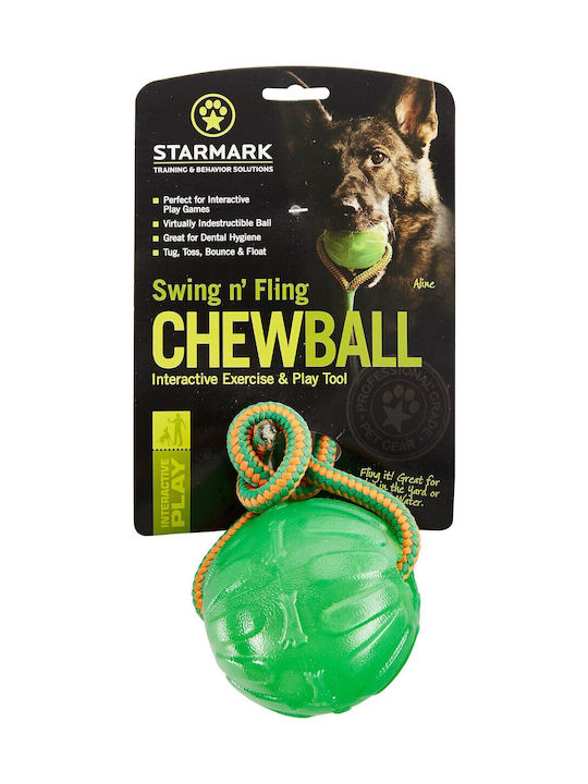 Starmark Ball Toy Dog made of Rubber 9εκ. Green 1pcs