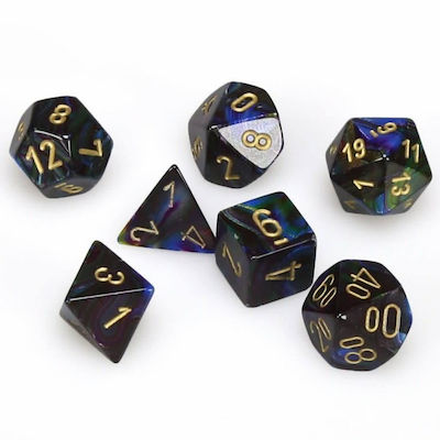 Chessex Lustrous Dice Gold/Shadow