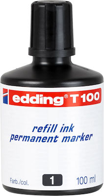 Edding T100 Ersatz-Tinte für Marker in Schwarz Farbe 100ml